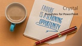  Presentation with opportunity - Presentation theme featuring failure-is-a-learning-opportunity background and a coral colored foreground