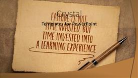  Presentation with experience - Presentation theme with failure-is-not-wasted-time background and a coral colored foreground