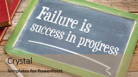  Presentation with failure - Presentation design consisting of failure is success in progress background and a coral colored foreground