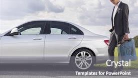  Presentation with failure - Audience pleasing PPT theme consisting of failure mode - full length of sad young backdrop and a gray colored foreground