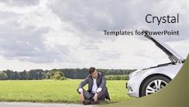  Presentation with failure - PPT theme consisting of failure mode - full length of worried businessman background and a light gray colored foreground