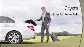  Presentation with failure - Colorful PPT theme enhanced with failure mode - full length of young businessman backdrop and a white colored foreground