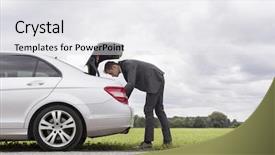  Presentation with healthy workplace full length side view - Beautiful presentation theme featuring failure mode - full length side view backdrop and a white colored foreground