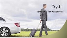  Presentation with healthy workplace full length side view - Slide deck consisting of failure mode - full length side view background and a light gray colored foreground