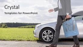  Presentation with failure - Beautiful slide deck featuring failure mode - low section of young businessman backdrop and a white colored foreground