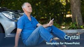  Presentation with failure - PPT layouts featuring failure mode - thoughtful senior man sitting background and a  colored foreground