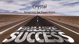  Presentation with failure - PPT layouts enhanced with failure success written on desert background and a light gray colored foreground