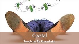  Presentation with floor - PPT theme with faint - exhausted or dead man lying background and a  colored foreground