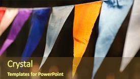  Presentation with communist party of vietnam flag - Audience pleasing slides consisting of fair decoration hanging flags bunting backdrop and a tawny brown colored foreground