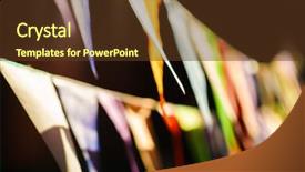  Presentation with birthday celebration - Theme enhanced with fair decoration hanging flags bunting background and a tawny brown colored foreground