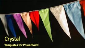  Presentation with birthday celebration - Audience pleasing PPT layouts consisting of fair decoration hanging flags bunting backdrop and a wine colored foreground