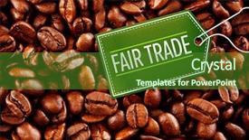  Presentation with fair trade - Cool new slide deck with fair trade against close up backdrop and a tawny brown colored foreground