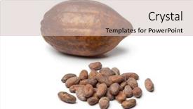  Presentation with fair trade - Cool new PPT layouts with fair trade chocolate - cacao fruit and cocao beans backdrop and a soft green colored foreground