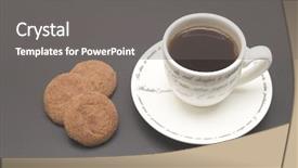  Presentation with fair trade - Beautiful slides featuring fair trade chocolate - cup of black coffee backdrop and a  colored foreground