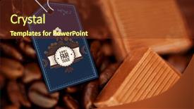  Presentation with fair trade - Beautiful PPT theme featuring fair trade graphic against chocolate backdrop and a tawny brown colored foreground