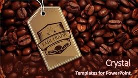  Presentation with fair trade - Cool new slides with fair trade graphic against close backdrop and a wine colored foreground