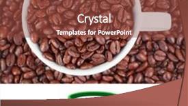  Presentation with fair trade - Audience pleasing PPT layouts consisting of fair trade graphic against small white cup full of coffee beans backdrop and a tawny brown colored foreground