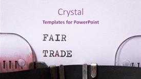  Presentation with fair trade - Slides enhanced with fair-trade-phrase-written background and a sky blue colored foreground