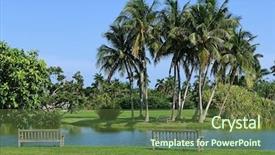  Presentation with tropical - Presentation theme consisting of fairchild tropical botanic garden fl background and a tawny brown colored foreground