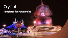  Presentation with amusement park - PPT theme enhanced with fairness cream - amusement park at night background and a black colored foreground