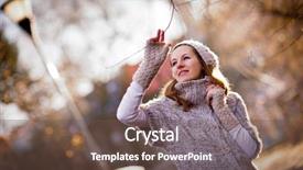  Presentation with autumn - Cool new slide deck with fairness cream - autumn winter portrait young woman backdrop and a tawny brown colored foreground