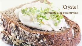  Presentation with fresh bread subway food - PPT theme enhanced with fairness cream - bread with fresh cheese background and a cream colored foreground