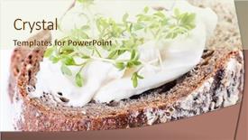  Presentation with bread - Colorful PPT layouts enhanced with fairness cream - piece of bread with fresh backdrop and a  colored foreground