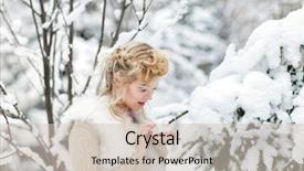  Presentation with forest winter - Cool new presentation with fairtale - portrait of beautiful woman backdrop and a  colored foreground