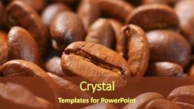  Presentation with coffee beans - Presentation design consisting of fairtrade - detail of roasted coffee beans background and a  colored foreground