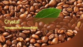  Presentation with fairtrade - Cool new PPT layouts with fairtrade - detail of roasted coffee beans backdrop and a  colored foreground
