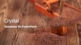  Presentation with fairtrade - Amazing slides having fairtrade - grated dark chocolate in copper backdrop and a  colored foreground