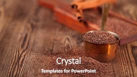  Presentation with fairtrade - Presentation theme enhanced with fairtrade - grated dark chocolate in copper background and a  colored foreground