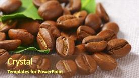  Presentation with fairtrade - Beautiful presentation theme featuring fairtrade - roasted coffee beans with green backdrop and a  colored foreground