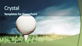  Presentation with golf course - Slide set featuring table next to the wine background and a pink colored foreground