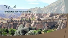  Presentation with fairy - Audience pleasing slide deck consisting of fairy-chimney-or-multihead-stone backdrop and a cool aqua colored foreground