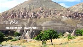  Presentation with fairy mushroom - Colorful theme enhanced with fairy-chimney-or-multihead-stone backdrop and a gray colored foreground
