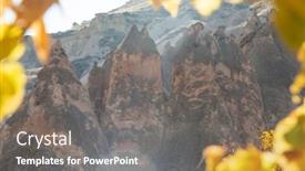  Presentation with fairy - Presentation consisting of fairy-chimneys-in-the-autumn background and a gray colored foreground