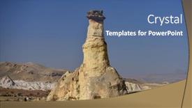  Presentation with fairy - Presentation theme having fairy-chimneys-in-the-autumn background and a ocean colored foreground