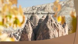  Presentation with fairy - Theme with fairy-chimneys-in-the-autumn background and a coral colored foreground