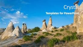  Presentation with fairy - PPT theme consisting of fairy-chimneys-rock-formations background and a  colored foreground