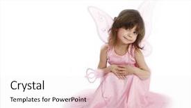  Presentation with beautiful spanish landscape costa blanca - Beautiful PPT theme featuring fairy costume with butterfly wings backdrop and a white colored foreground