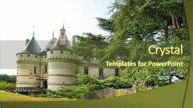  Presentation with fairy - Presentation theme enhanced with fairy france' castle - chaumont-sur-loire background and a tawny brown colored foreground
