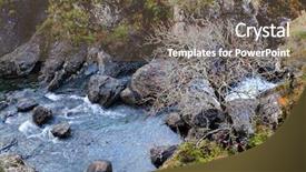  Presentation with fairy - PPT layouts having plateau summit - fairy pools in cuillin mountains background and a tawny brown colored foreground