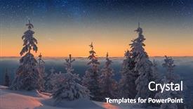  Presentation with fairy silhouettes - Cool new slides with fairy silhouettes - fantastic winter landscape glowing backdrop and a tawny brown colored foreground