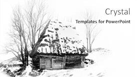  Presentation with tale - Theme enhanced with fairy tale house in romanian mountains background and a white colored foreground