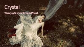  Presentation with forest fairy - Slides enhanced with fairy tale wedding - beautiful bride in red boots background and a wine colored foreground