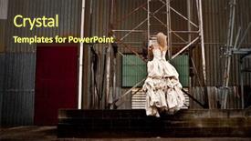  Presentation with tale - Amazing slide deck having fairy tale wedding - beautiful young bride backdrop and a tawny brown colored foreground