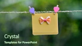  Presentation with birthday card - Slides consisting of fairy tale wedding - birthday card in the clothesline background and a tawny brown colored foreground