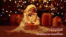  Presentation with fairy tales - PPT theme having fairy-tales-for-christmas background and a tawny brown colored foreground