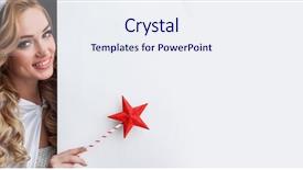  Presentation with magic wand - PPT layouts enhanced with fairy woman with star shaped background and a sky blue colored foreground